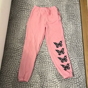 Pink Urban Outfitters Sweatpants - Kindness Butterfly logo